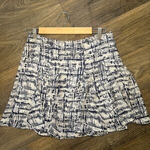 Banana Republic Navy White Petite Mini Skirt
